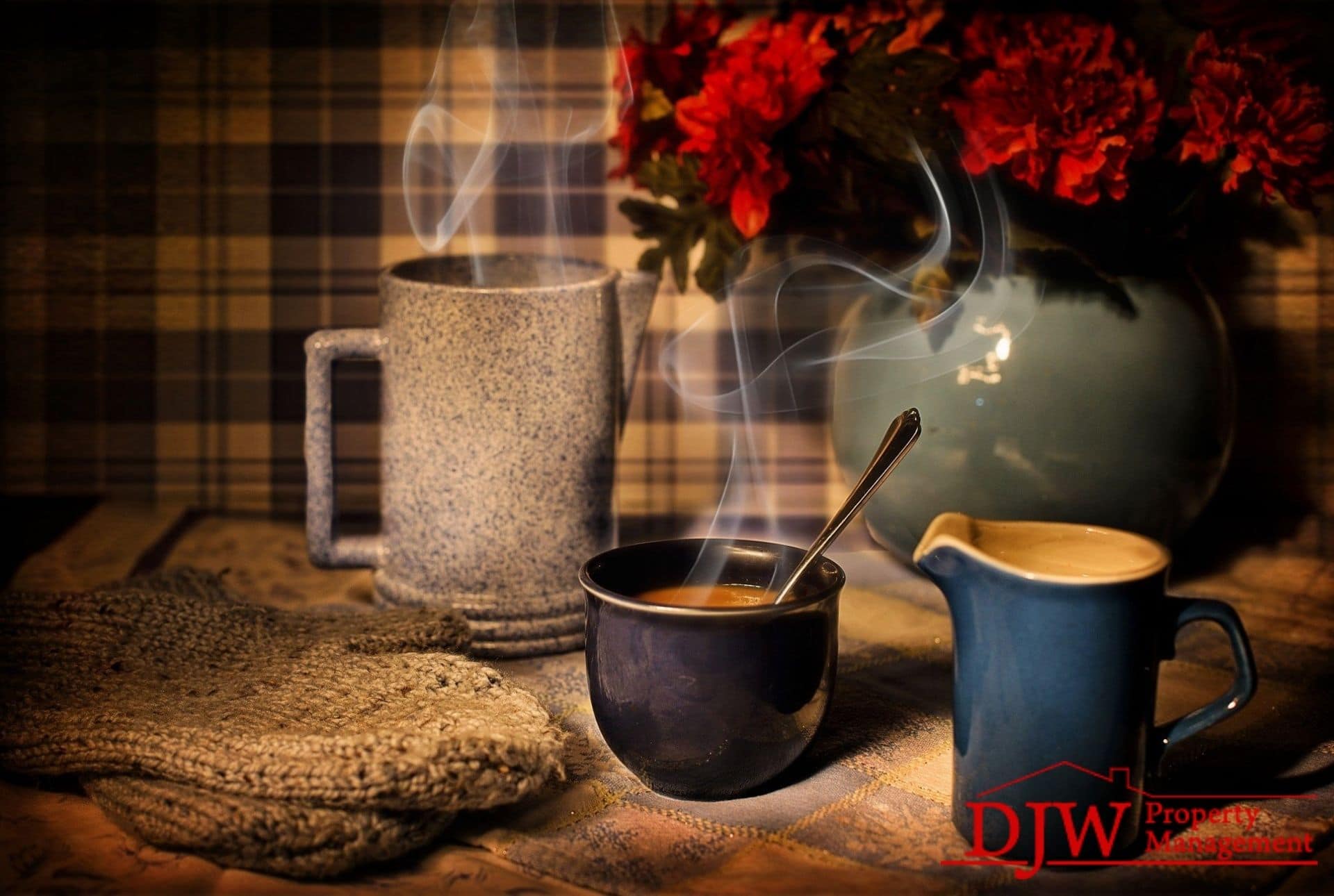 Hot coffee gives a cozy feel to a cold day in your home.